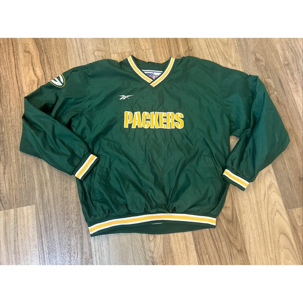 Champion Pro Line NFL‎ Green Bay Packers Pullover Vintage 90s Jacket Mens Size L